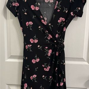 Black Wrap mini dress